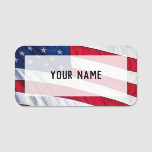 Porte-nom Drapeau américain