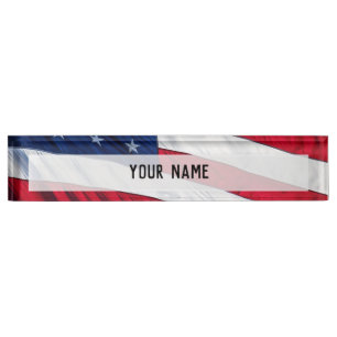 Porte-nom Drapeau américain