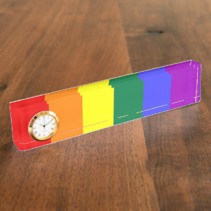 Porte-nom Drapeau arc-en-ciel gay pride