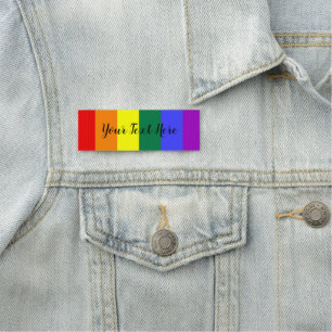 Porte-nom Drapeau arc-en-ciel gay pride