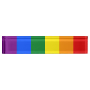 Porte-nom Drapeau arc-en-ciel LGBT