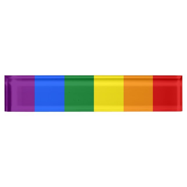Porte-nom Drapeau arc-en-ciel LGBT (Devant)