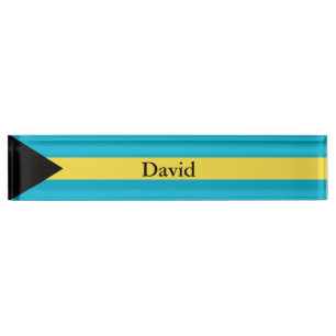Porte-nom Drapeau bahamien