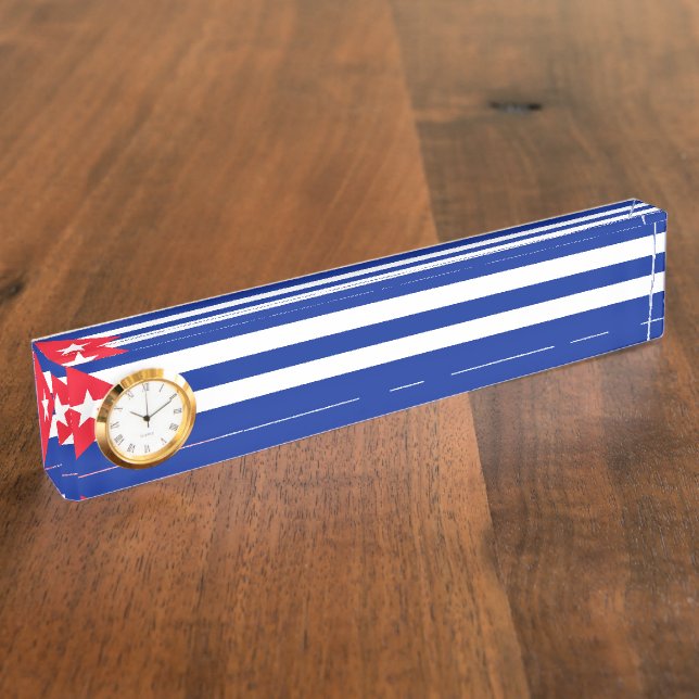 Porte-nom Drapeau Cuba (Taille)