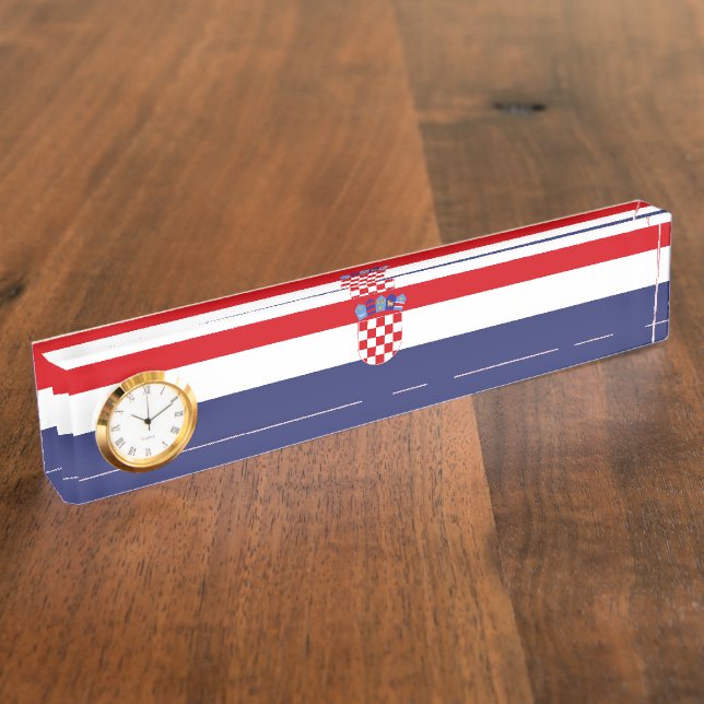 Porte-nom Drapeau de Croatie (Taille)