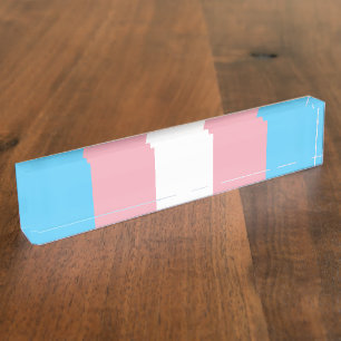 Porte-nom Drapeau de la fierté transgenre - LGBT Rainbow