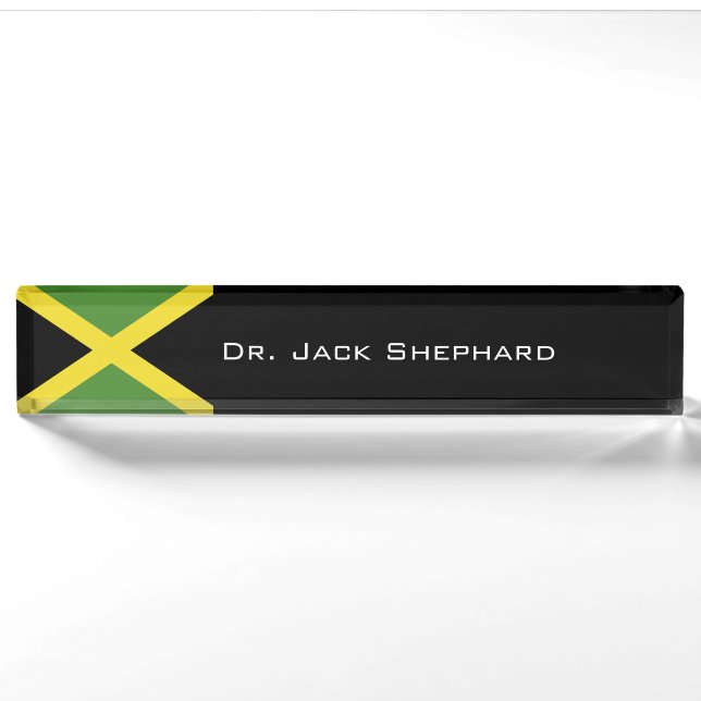 Porte-nom Drapeau de la Jamaïque (Devant)