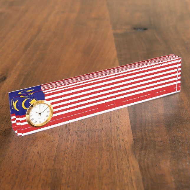 Porte-nom Drapeau de Malaisie (Taille)