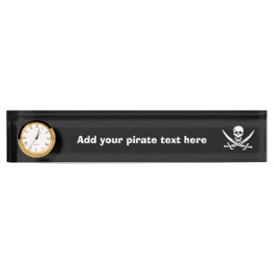 Porte-nom Drapeau de pirate de jolly roger
