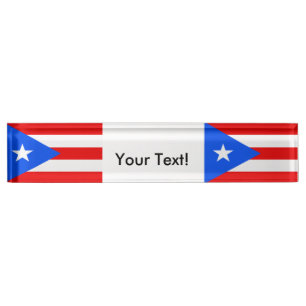 Porte-nom Drapeau de Porto Rico