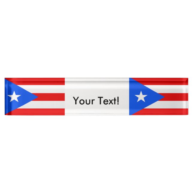 Porte-nom Drapeau de Porto Rico (Devant)