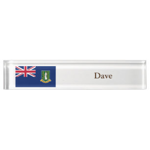 Porte-nom Drapeau des îles Vierges britanniques