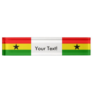 Porte-nom Drapeau du Ghana
