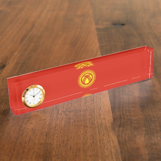 Porte-nom Drapeau du Kirghizistan (Taille)