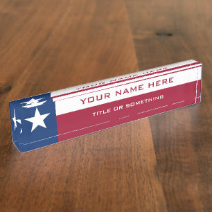 Porte-nom Drapeau du Texas