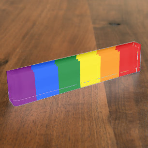 Porte-nom Drapeau Gay pride arc-en-ciel LGBT