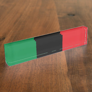 Porte-nom Drapeau panafricain de l'UNIA