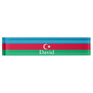 Porte-nom Drapeau patriotique azerbaïdjanais