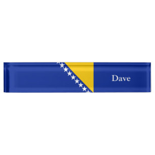 Porte-nom Drapeau patriotique de Bosnie-Herzégovine