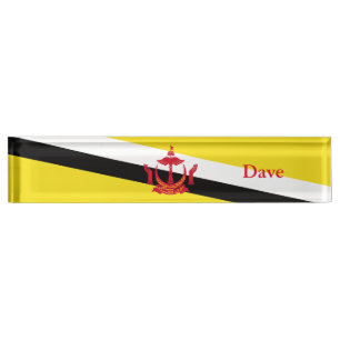 Porte-nom Drapeau patriotique de Brunei