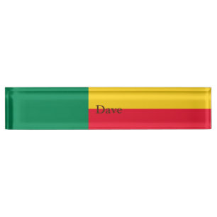 Porte-nom Drapeau patriotique du Bénin