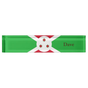 Porte-nom Drapeau patriotique du Burundi