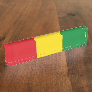 Porte-nom Drapeau rastafarien Rasta Ethiopie