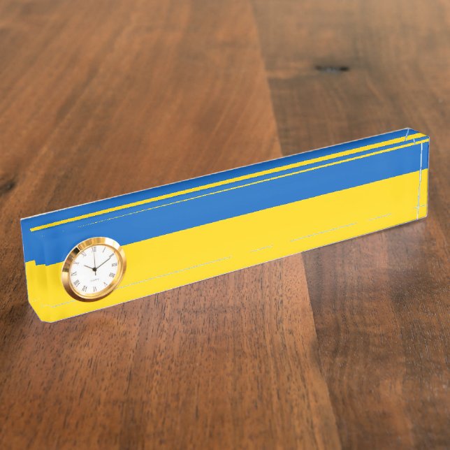Porte-nom Drapeau ukrainien (Taille)