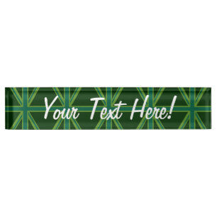 Porte-nom Drapeau vert Union Jack