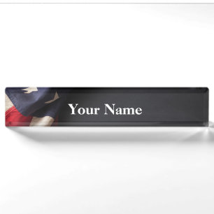 Porte-nom Drapeau vintage américain sur tableau de bord