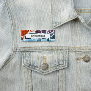 Porte-nom Eau bleu moderne Baleine Côtière