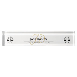 Porte-nom Échelles classiques de justice Noir