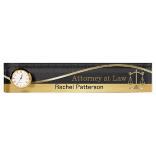Porte-nom Échelles de justice Avocat Bureau juridique