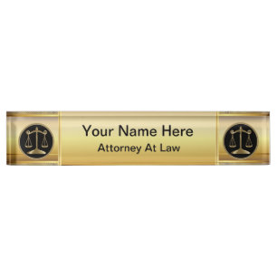 Porte-nom Échelles de la loi d'avocat de la justice