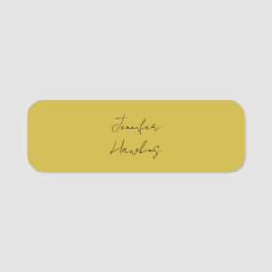 Porte-nom Écriture manuscrite professionnelle couleur or