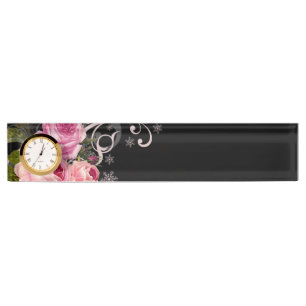 Porte-nom Élégance rose