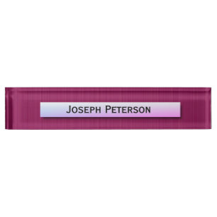 Porte-nom Élégance texturée de Maroon
