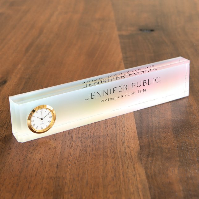 Porte-nom Élégant bleu rouge rose jaune jaune et coloré mode (Taille)