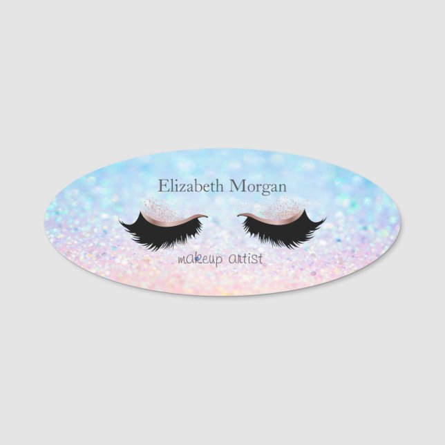 Porte-nom Elégant Bokeh Ombre Faux Lashes (Devant)
