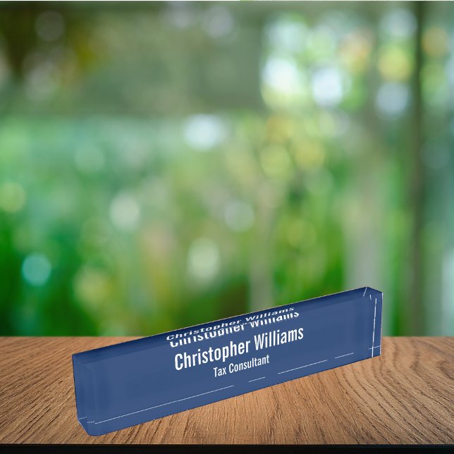 Porte-nom Élégant Bureau des affaires de l'entreprise Titre  (Elegant Corporate Business Office Executive Title Desk Name Plate)