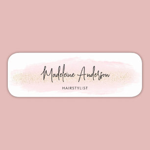 Porte-nom Elegant Chic Blush Parties scintillant or rose coi