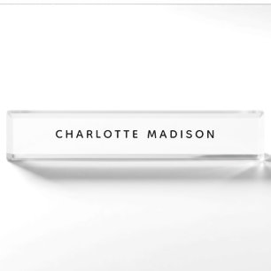 Porte-nom Élégant Classique Minimaliste Professionnel Simple
