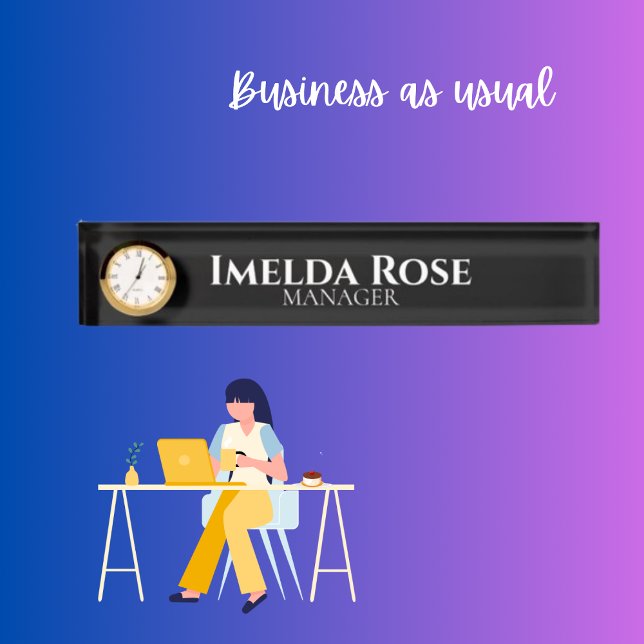 Porte-nom Elegant Dark Simple Manager (Créateur téléchargé)