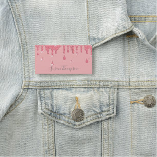 Porte-nom Élégant effet de Parties scintillant rose personna