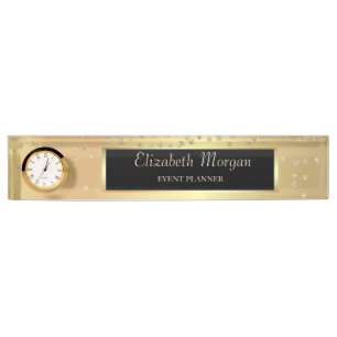 Porte-nom Élégant élégant diamant Or
