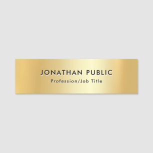 Porte-nom Élégant Faux Gold Modèle personnalisé Personnel em