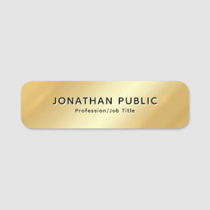 Porte-nom Elégant Faux Gold personnalisé look Meilleur