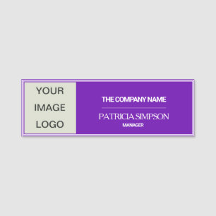 Porte-nom Élégant LOGO Professionnel Profond Purple Personna