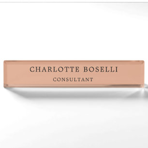Porte-nom Élégant minimaliste professionnel classique