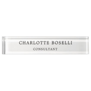 Porte-nom Élégant minimaliste professionnel classique